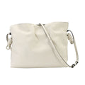 Loewe Flamenco Clutch Medium Shoulder Bag Leather White Gold