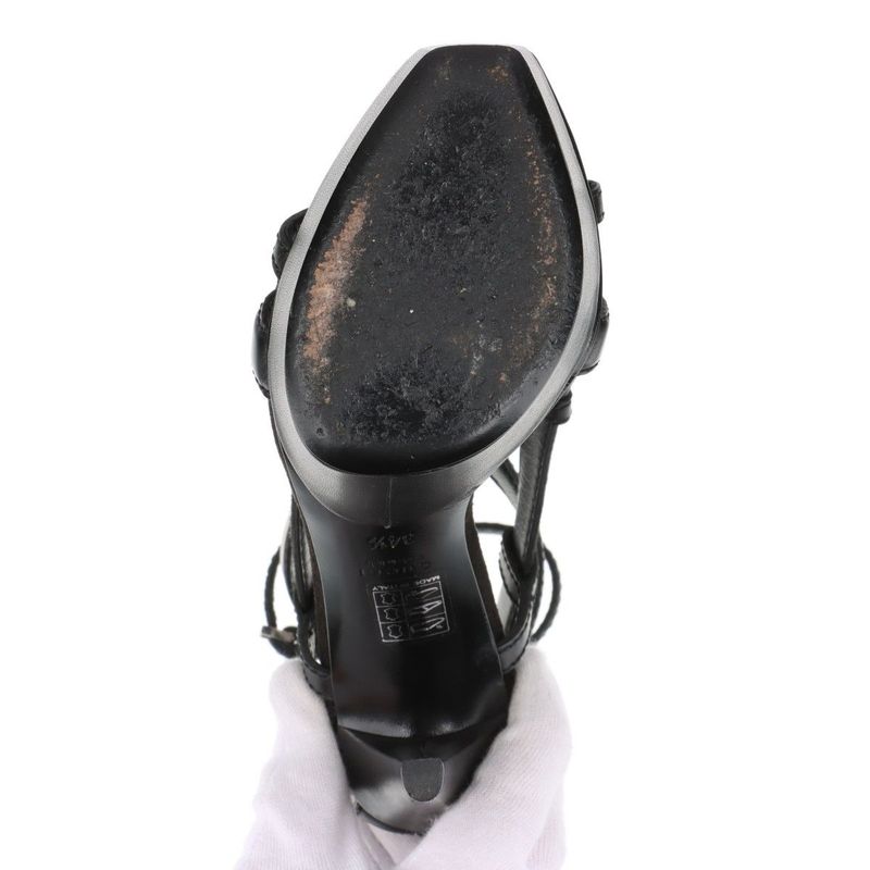Gucci Leather Sandals 34 1 2 Black — view 8