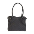 Gucci Black GG Canvas Leather Tote Shoulder Bag