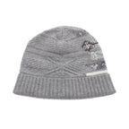 Hermes Knit Cap Button S Gray Wool — view 2