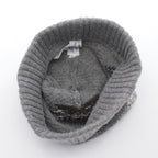 Hermes Knit Cap Button S Gray Wool — view 3