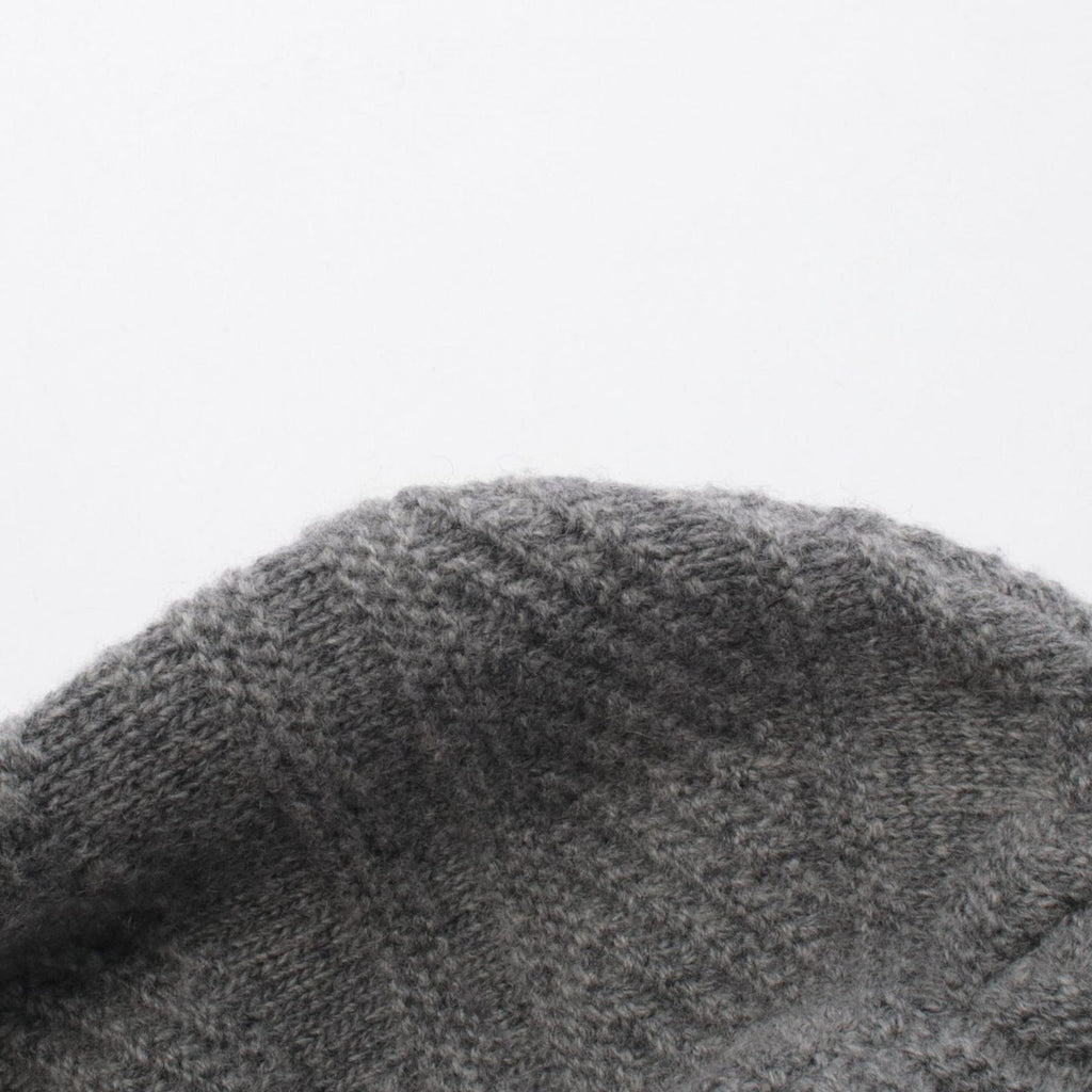 Hermes Knit Cap Button S Gray Wool — view 5