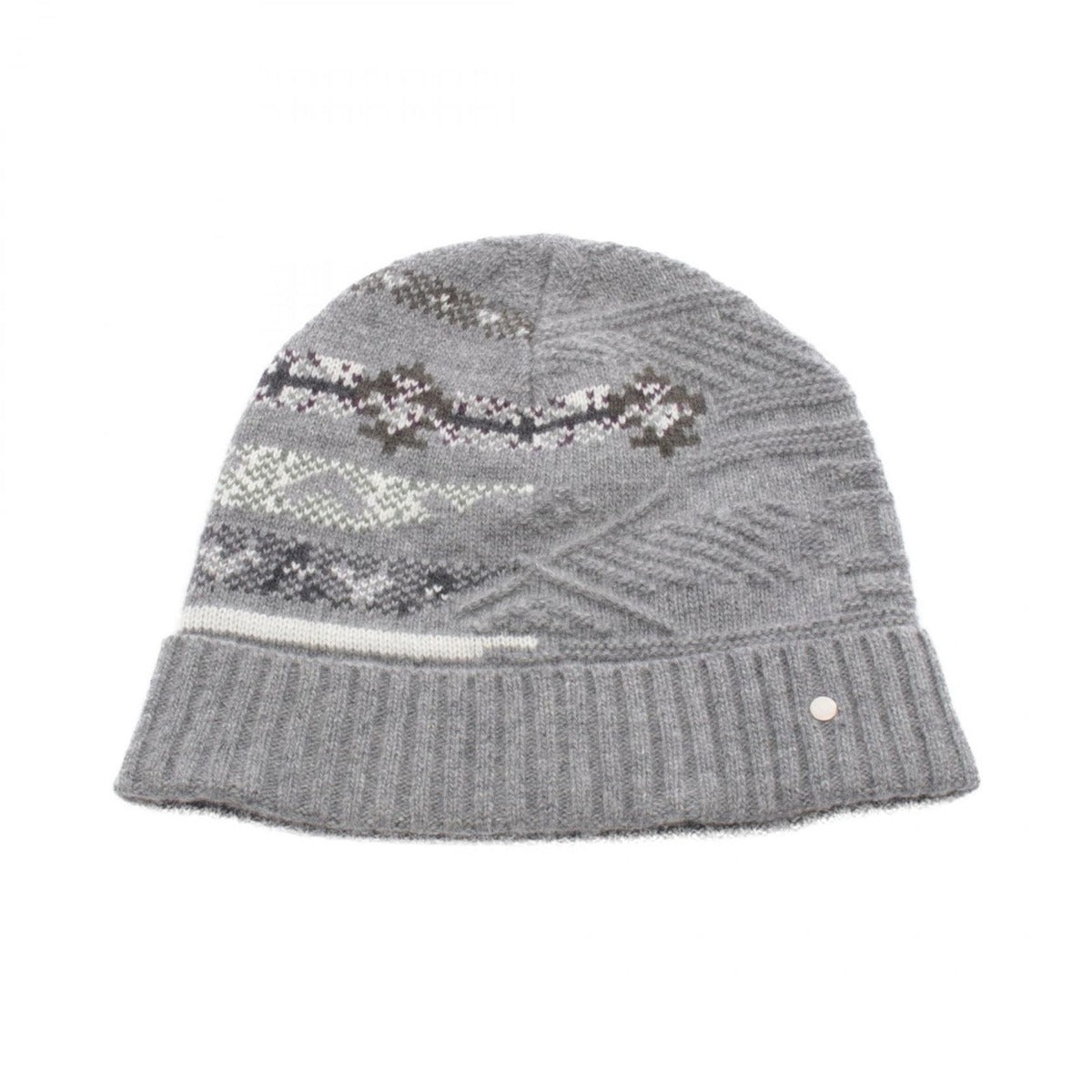 Hermes Knit Cap Button S Gray Wool
