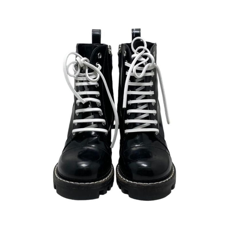 Louis Vuitton Star Trail Ankle Boots 35 1 2 Black White Logo Line