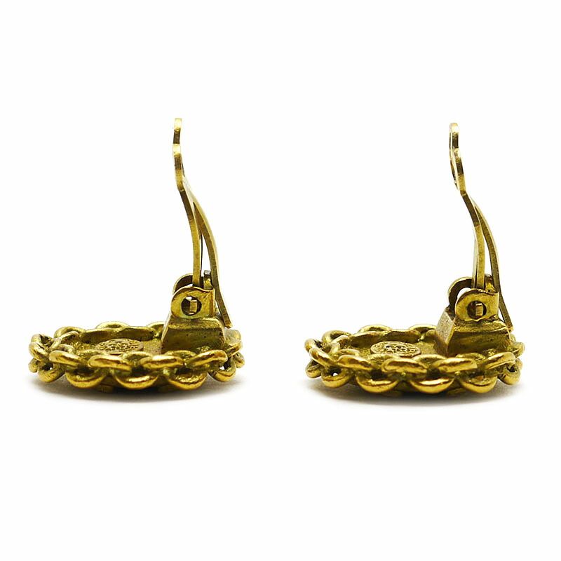 Chanel Coco Earrings Clip Type Plated 95 — view 3