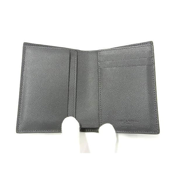 Saint Laurent Leather Bifold Wallet Men Women Grayish Aw1873 — view 3