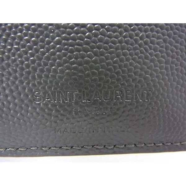 Saint Laurent Leather Bifold Wallet Men Women Grayish Aw1873 — view 5