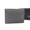 Saint Laurent Leather Bifold Wallet Men Women Grayish Aw1873