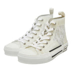 Dior Oblique League High Top Sneakers Cut 37 White Technical Fabric