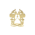Hermes Brides de Gala Metal Gold Scarf Ring 0577