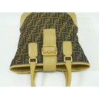 Fendi Zucca Bucket Tote Handbag Canvas Brown 8 Bh091 Bag — view 5