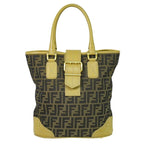 Fendi Zucca Bucket Tote Handbag Canvas Brown 8 Bh091 Bag