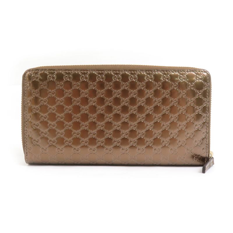 Gucci Round Zipper Long Wallet Micro Guccissima — view 2