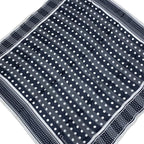 Dior Scarf Black White Dot Pattern Border Sheath