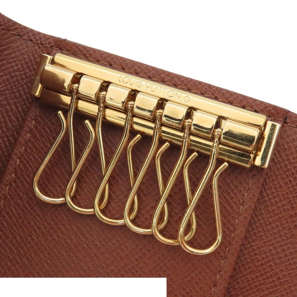 Louis Vuitton Multicles 6 Brown Gold Monogram Canvas Key Case Key Holder — view 6