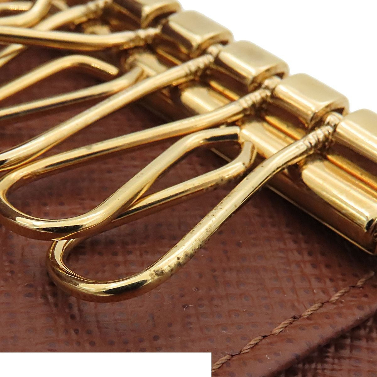 Louis Vuitton Multicles 6 Brown Gold Monogram Canvas Key Case Key Holder — view 7