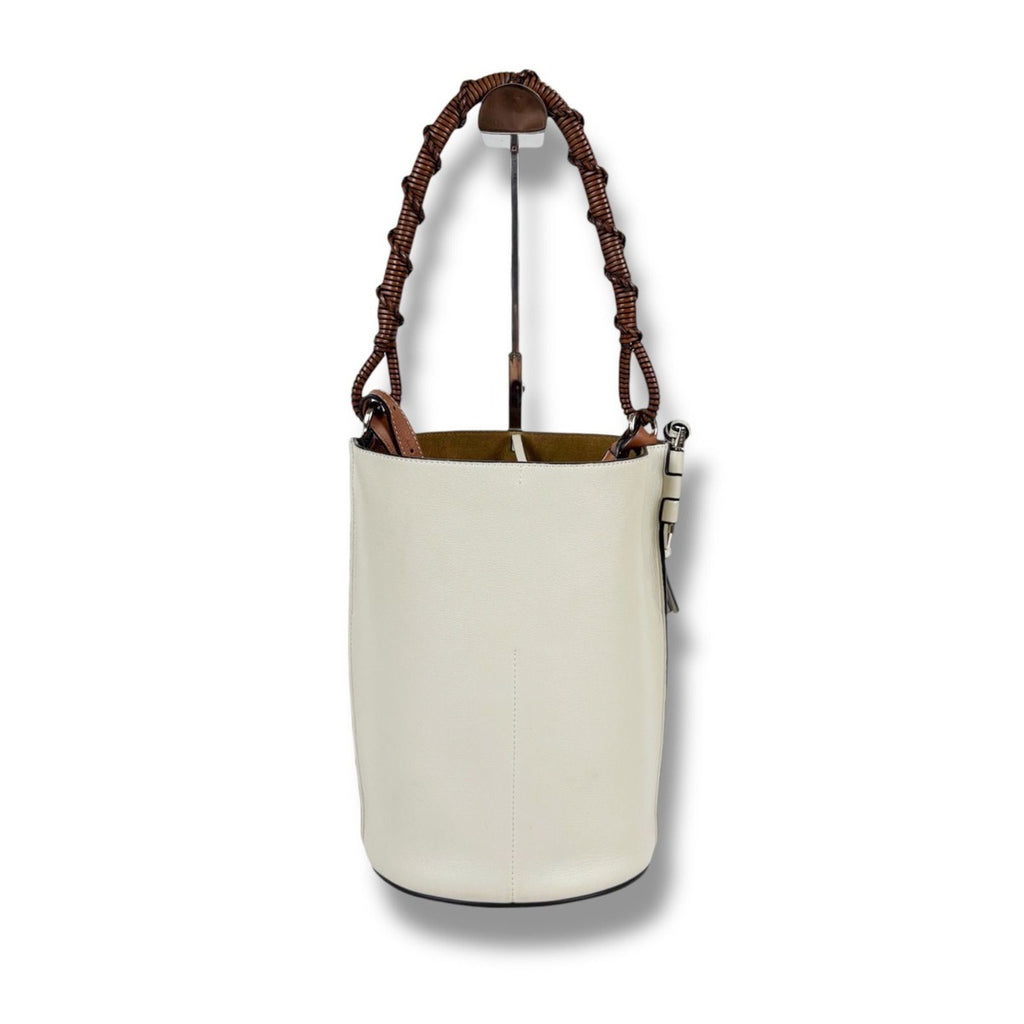 Loewe Gate Bucket Shoulder Bag Shape 2-Way White Leather Anagram — view 3