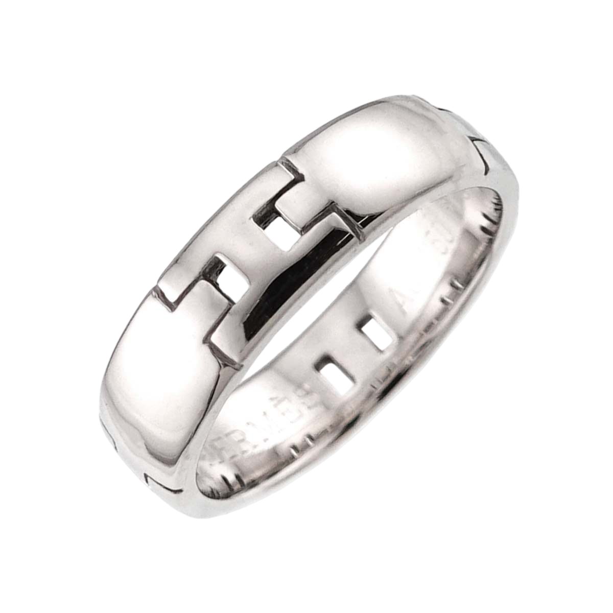 Hermes Ever Herakles 51 Ring 18k WG White Gold 750 Hercules