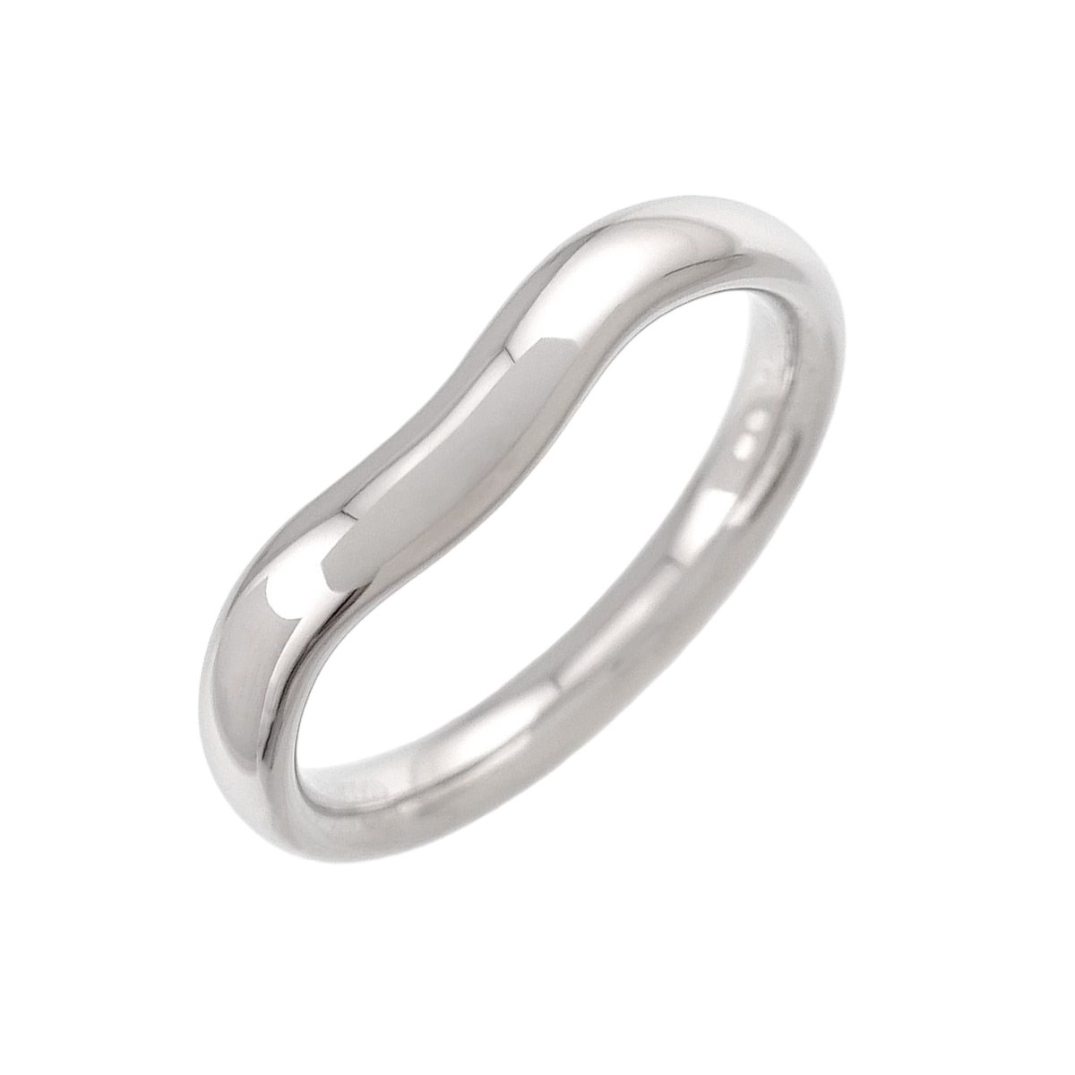 Tiffany & Co Curved Band Ring Pt Platinum