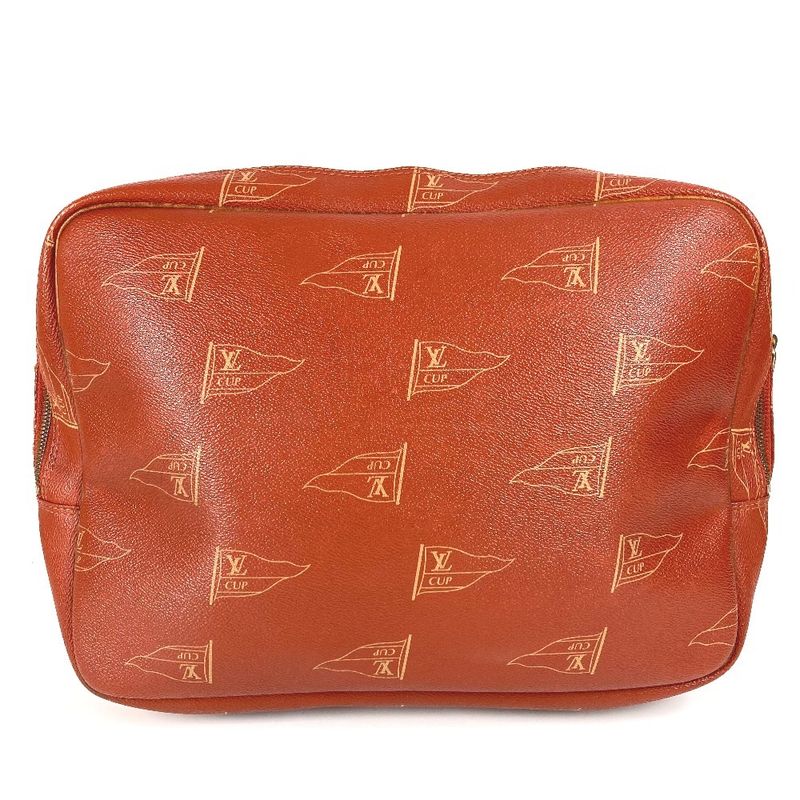 Louis Vuitton Shoulder Bag Calvi Canvas Avogany Orange — view 2