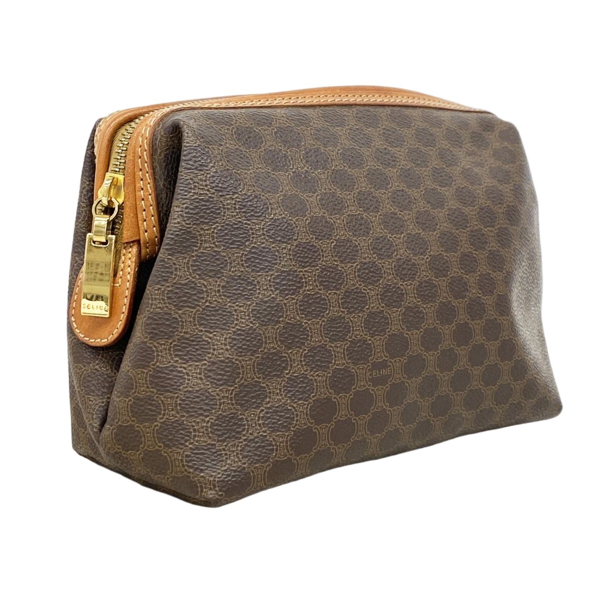 Celine Pouch Macadam Brown Gold — view 2