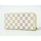 Louis Vuitton LV Portefeuille Clemence Damier Azur Wallet White Gray — view 2