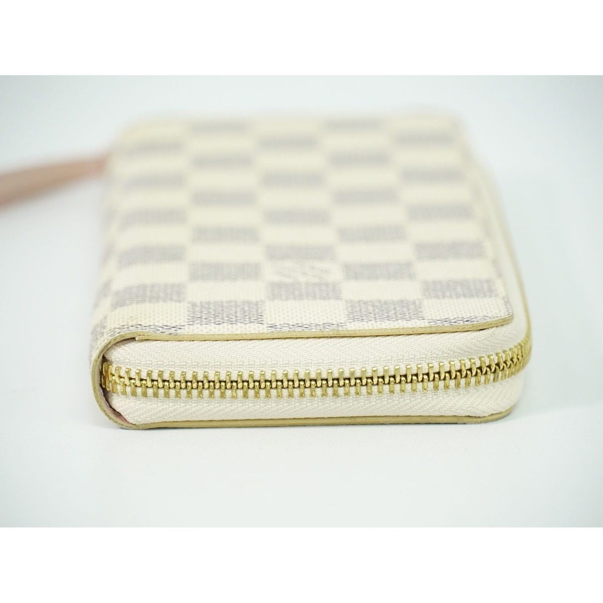 Louis Vuitton LV Portefeuille Clemence Damier Azur Wallet White Gray — view 4
