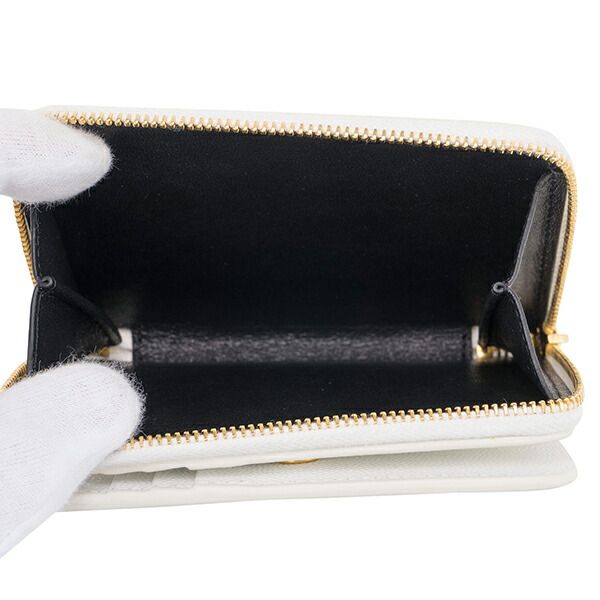 Saint Laurent Bifold Compact Wallet White Multi — view 7