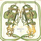 Hermes Carre 45 Petit Handkerchief Gauroche Silk Twill Scarf — view 4