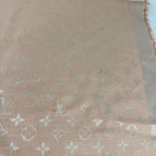Louis Vuitton Shawl Monogram Pink Silk Wool Vintage Scarf — view 8