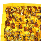 Hermes Carre 90 Concerto Yellow 100% Silk Scarf — view 3