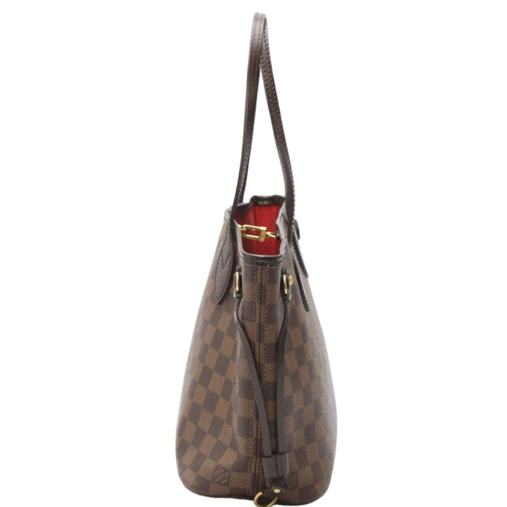 Louis Vuitton Damier Handbag Neverfull PM Brown — view 4
