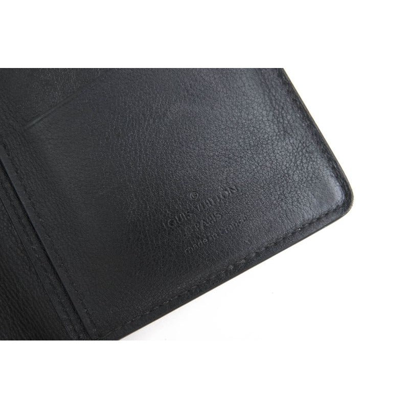 Louis Vuitton Long Wallet Men Leather Black Portefeuille — view 6