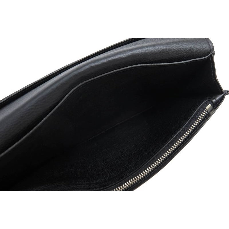 Louis Vuitton Long Wallet Men Leather Black Portefeuille — view 8