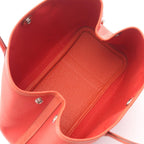 Hermes Tote Garden Party TPM Red Capucines Canvas Leather — view 3