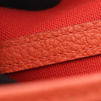 Hermes Tote Garden Party TPM Red Capucines Canvas Leather — view 5