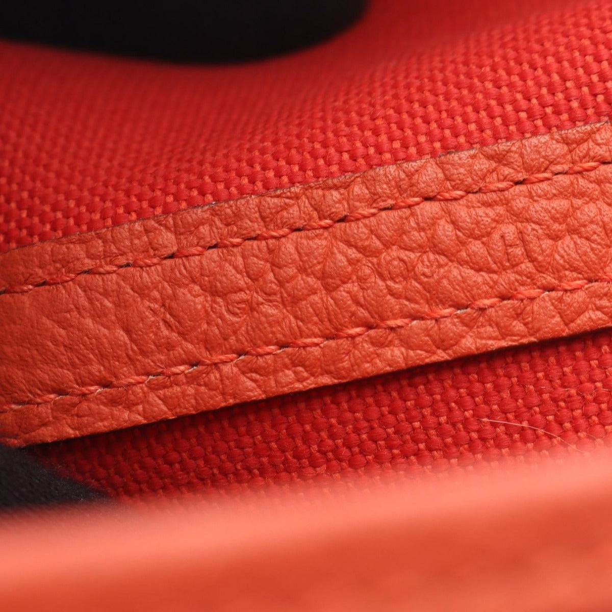 Hermes Tote Garden Party TPM Red Capucines Canvas Leather — view 5