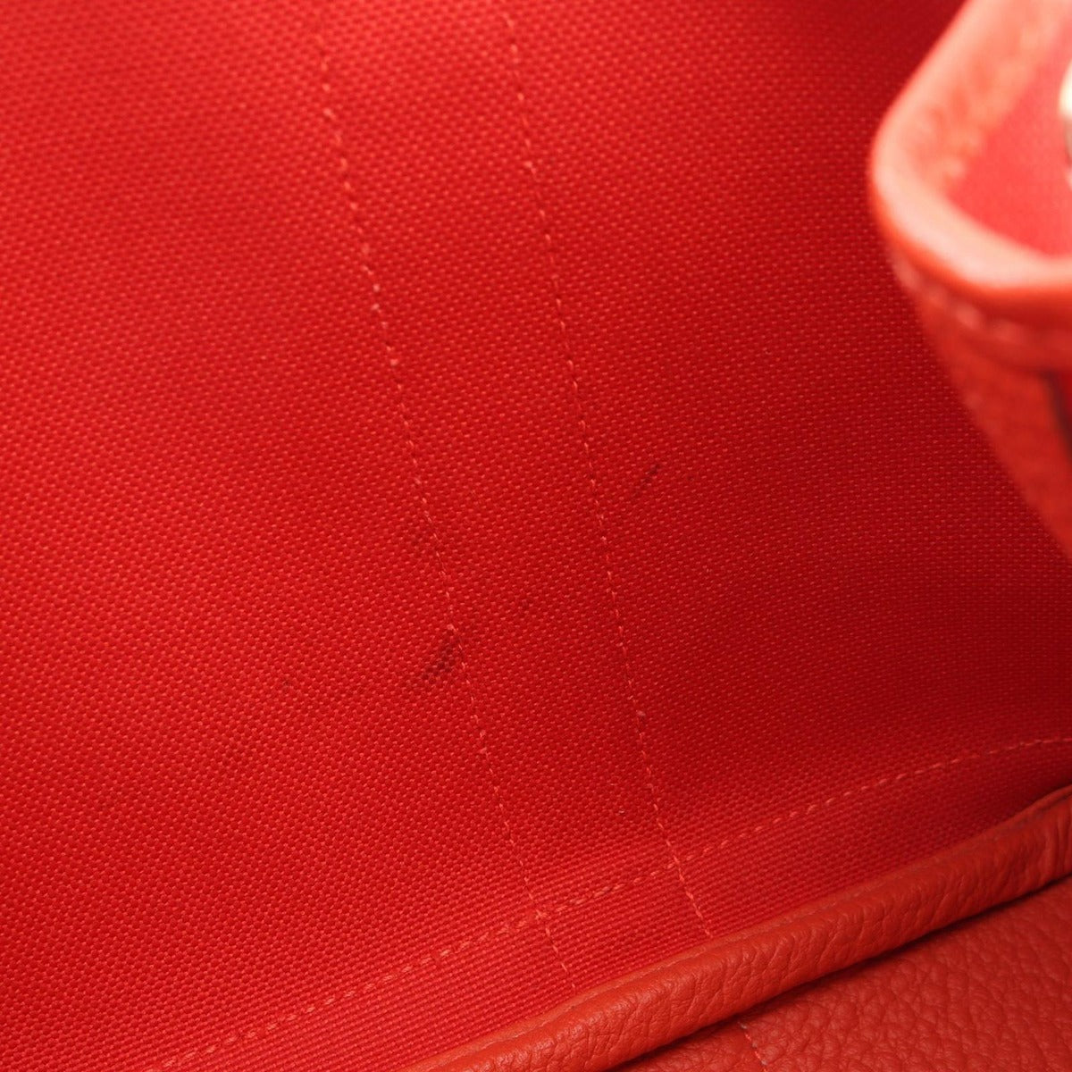 Hermes Tote Garden Party TPM Red Capucines Canvas Leather — view 6