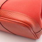 Hermes Tote Garden Party TPM Red Capucines Canvas Leather — view 8