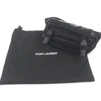 Saint Laurent Paris Nylon Embroidery Belt Bag Black — view 2