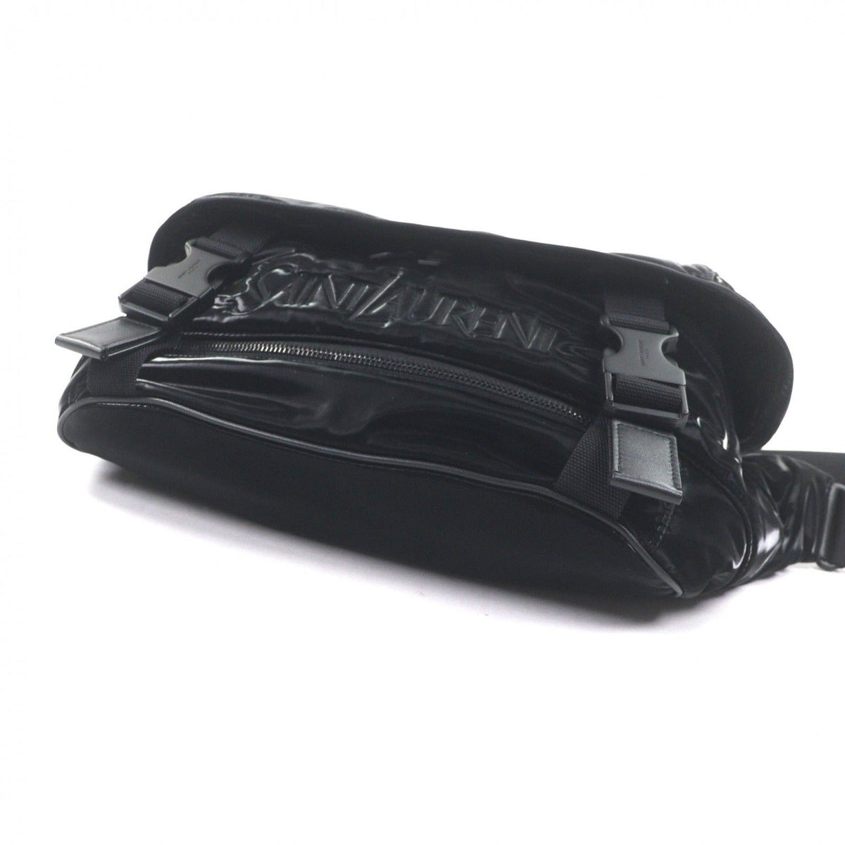 Saint Laurent Paris Nylon Embroidery Belt Bag Black — view 4