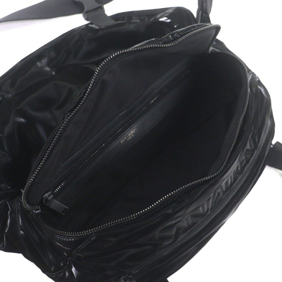 Saint Laurent Paris Nylon Embroidery Belt Bag Black — view 7
