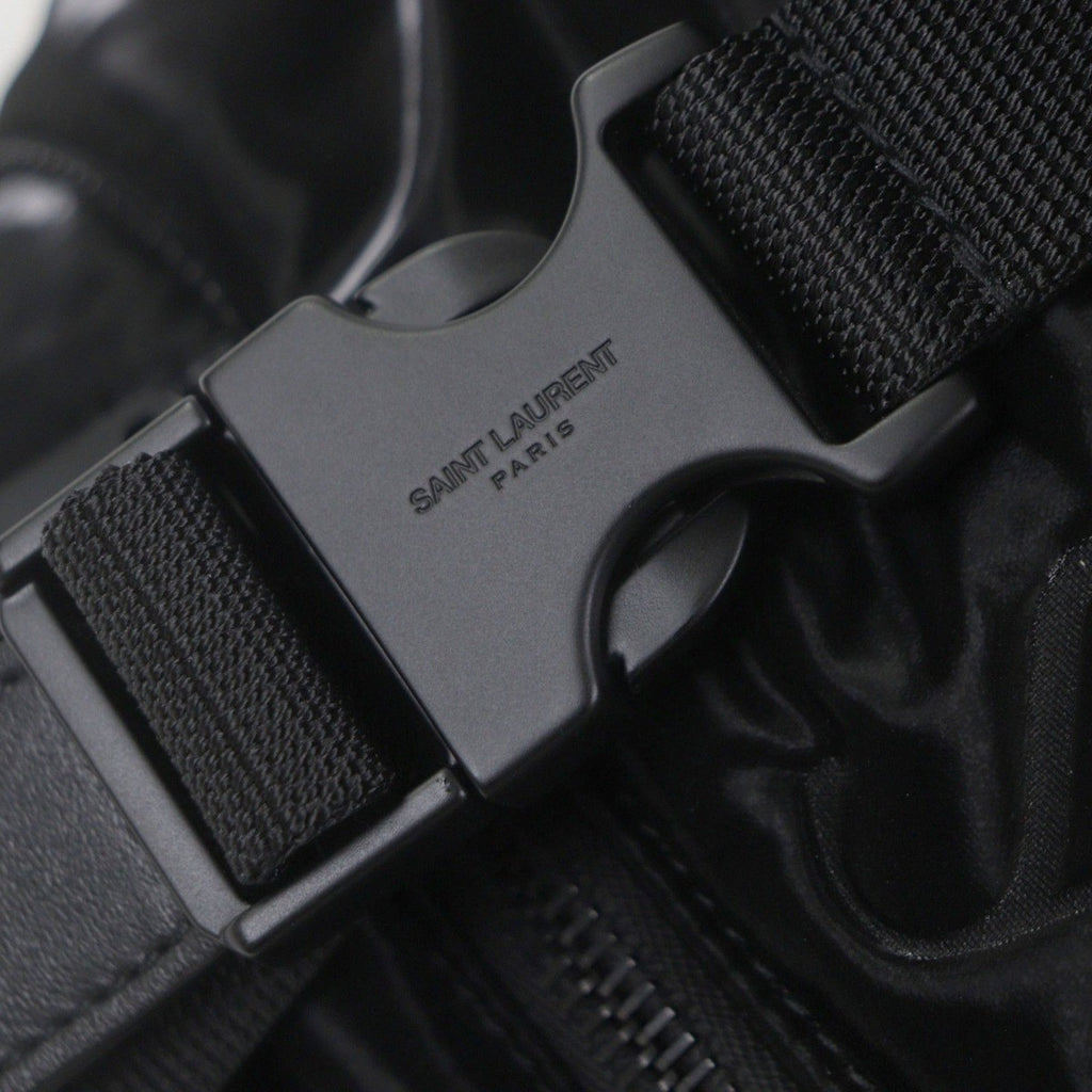 Saint Laurent Paris Nylon Embroidery Belt Bag Black — view 8