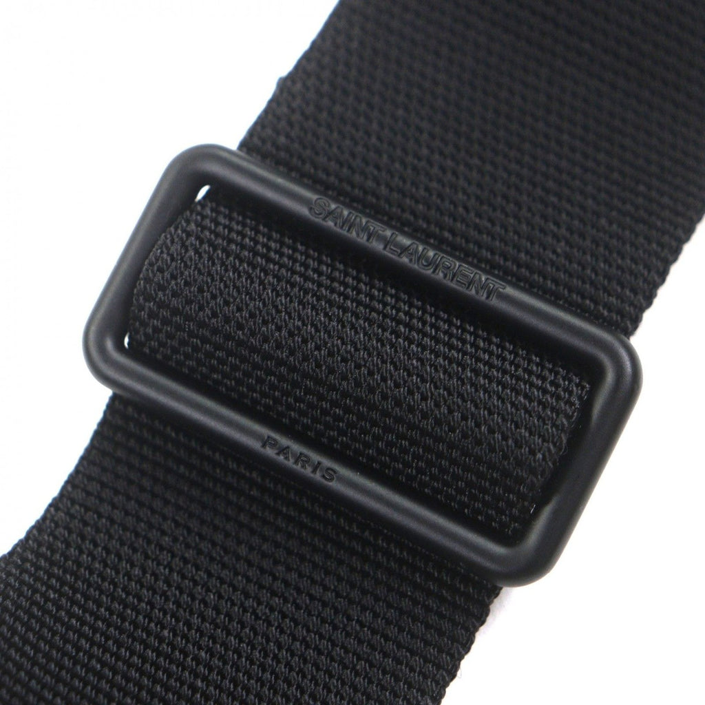 Saint Laurent Paris Nylon Embroidery Belt Bag Black — view 9