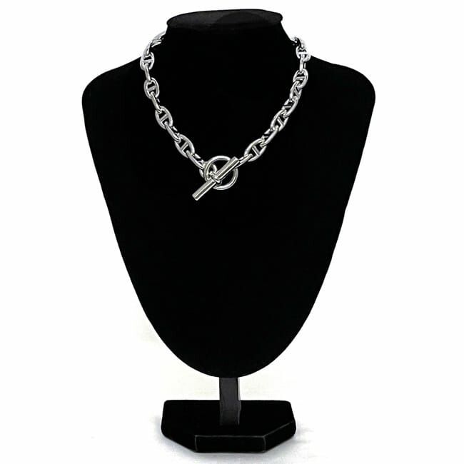 Hermes Necklace Chaine D'ancre GM 29 Frames Silver Ag — view 9