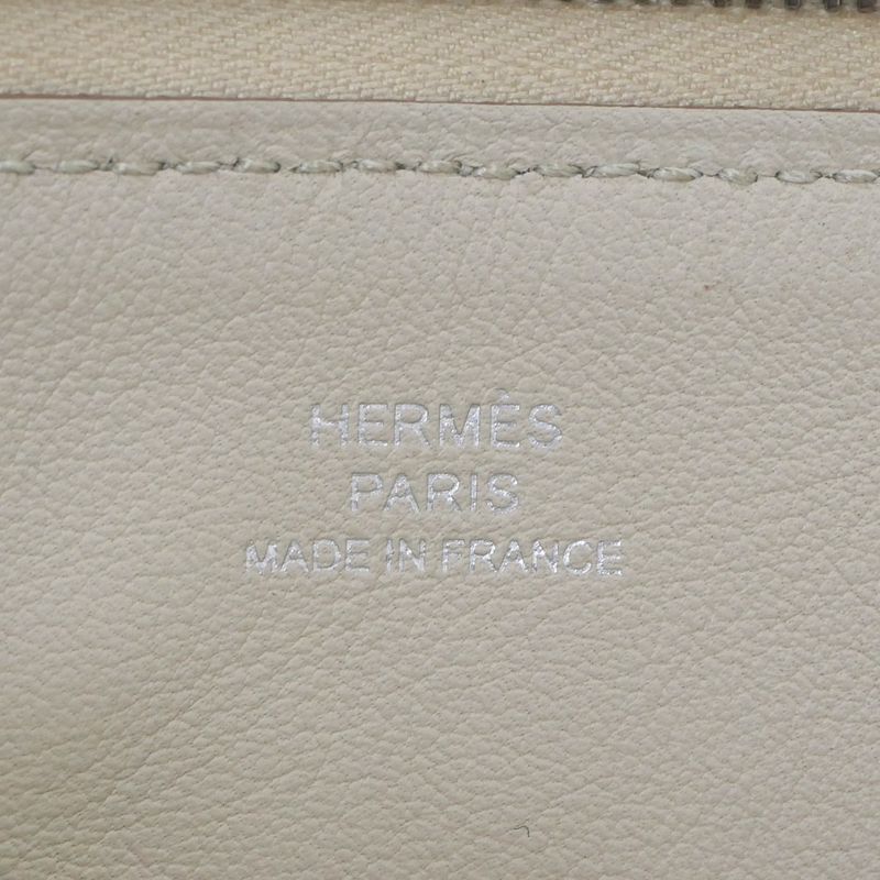 Hermes Carre Pocket Pouch Beton Swift Horse Beige Leather — view 8