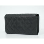 Chanel Coco Mark Cambon Line Long Wallet Leather Black — view 2