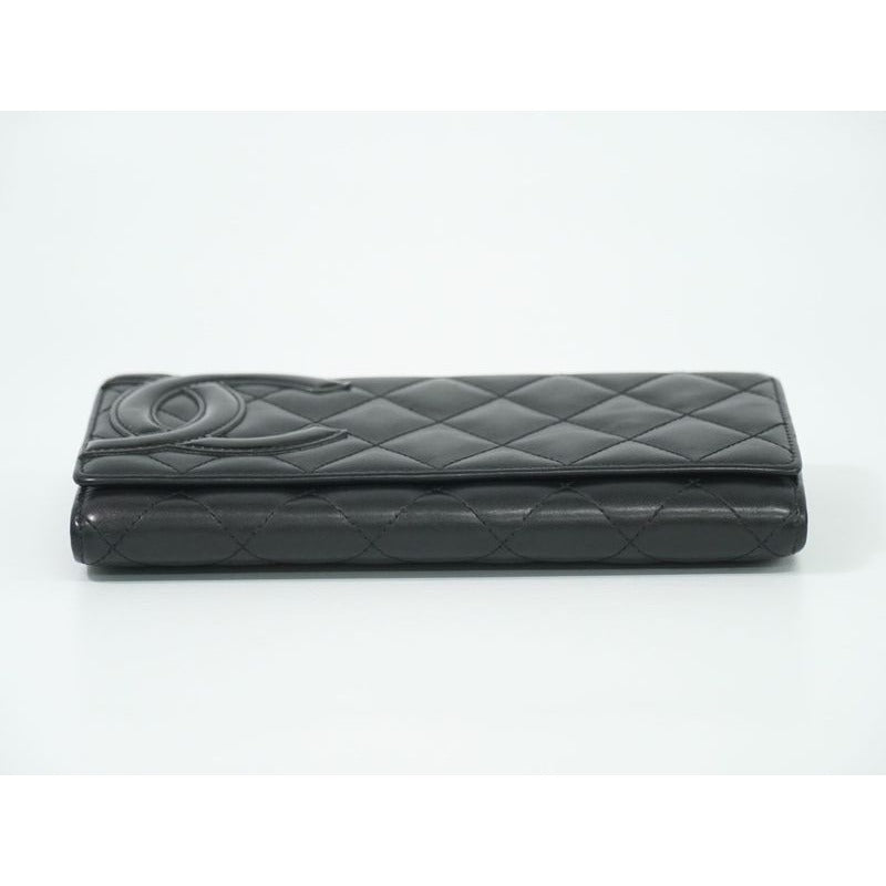 Chanel Coco Mark Cambon Line Long Wallet Leather Black — view 3