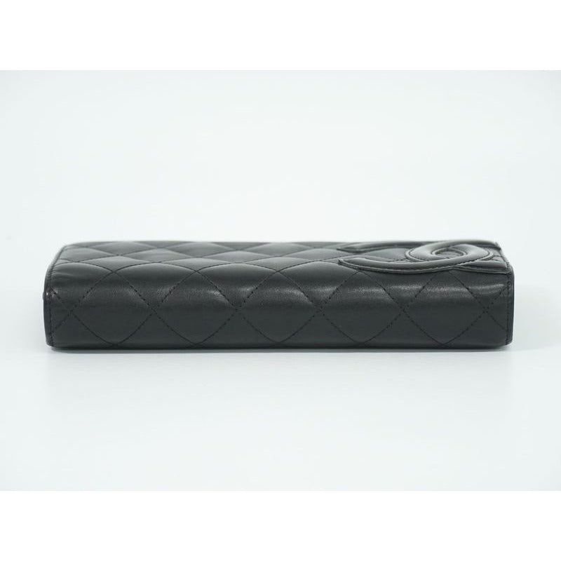 Chanel Coco Mark Cambon Line Long Wallet Leather Black — view 5
