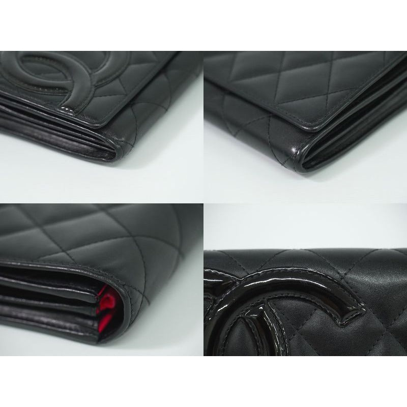 Chanel Coco Mark Cambon Line Long Wallet Leather Black — view 6